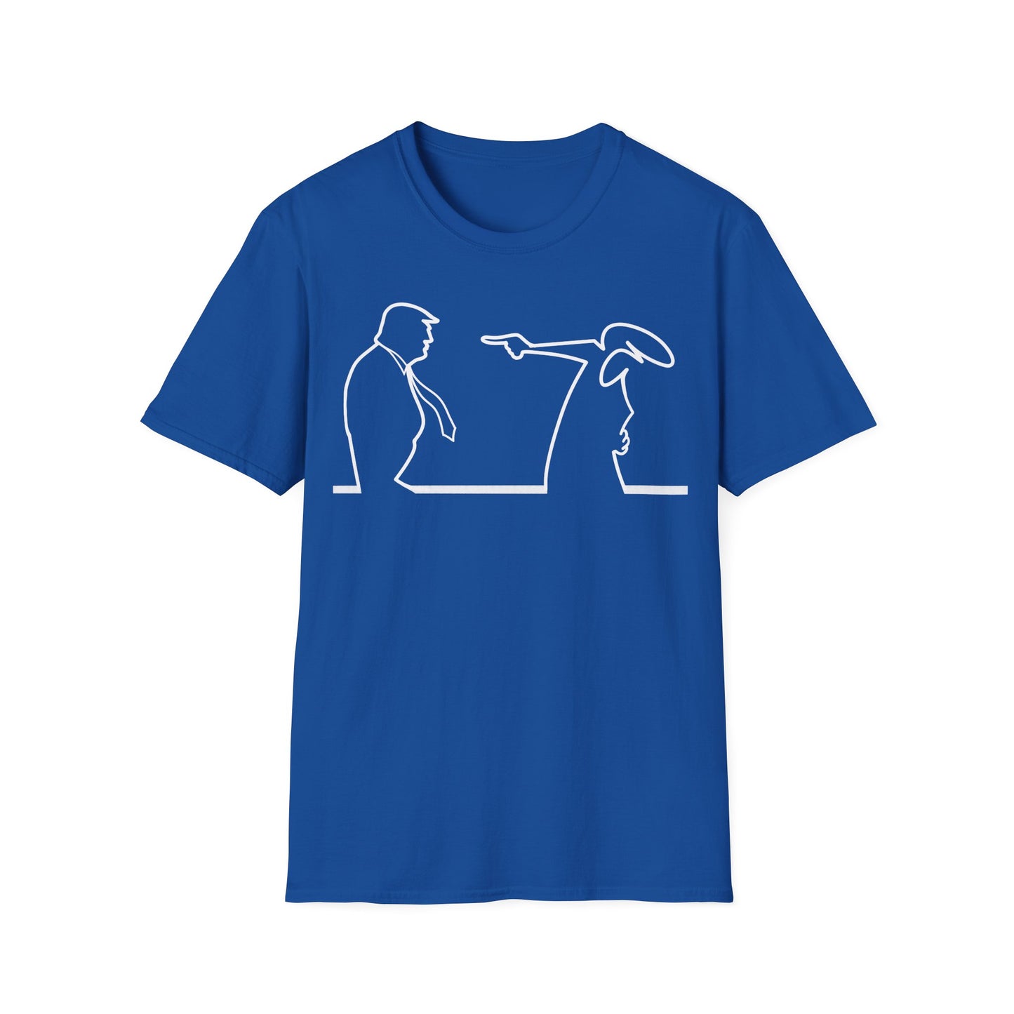 La Linea vs Trump Funny T-Shirt, Nostalgia Tee, Unisex Softstyle Top, Retro Cartoon Shirt, Gift for 70s Kids, Christmas gift, MAGA