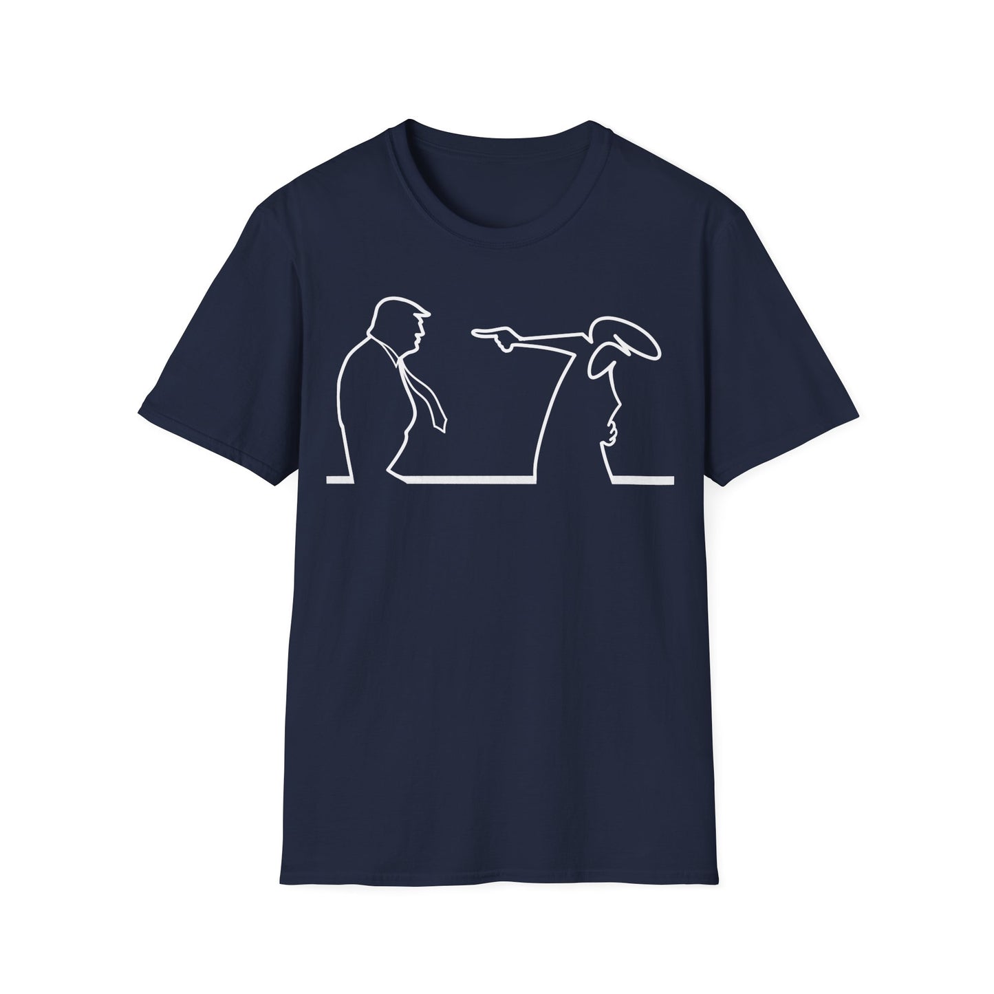 La Linea vs Trump Funny T-Shirt, Nostalgia Tee, Unisex Softstyle Top, Retro Cartoon Shirt, Gift for 70s Kids, Christmas gift, MAGA