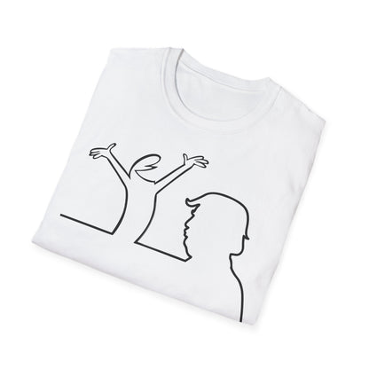 La Linea Funny Unisex Softstyle Top, Retro Cartoon Shirt, MAGA, Trump Humor