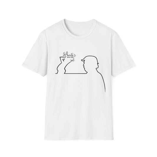 La Linea Funny T-Shirt, Nostalgia Tee, Unisex Softstyle Top, Retro Cartoon Shirt, Gift for 70s Kids, Birthday gift, MAGA, Trump Humor