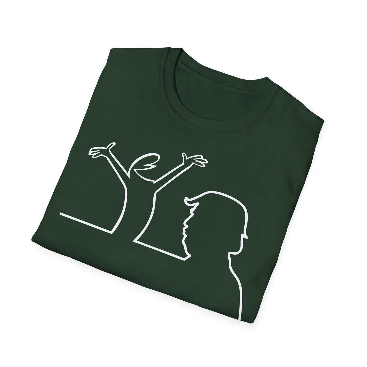 La Linea Funny Unisex Softstyle Top, Retro Cartoon Shirt, MAGA, Trump Humor