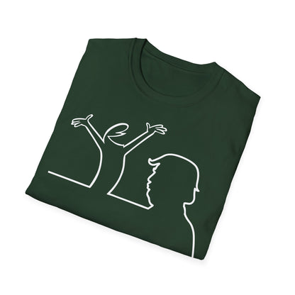 La Linea Funny Unisex Softstyle Top, Retro Cartoon Shirt, MAGA, Trump Humor