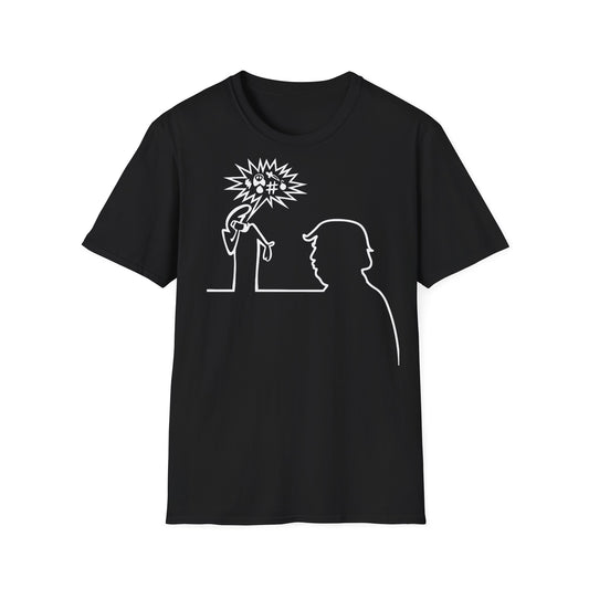 La Linea Funny T-Shirt, Nostalgia Tee, Unisex Softstyle Top, Retro Cartoon Shirt, Gift for 70s Kids, Birthday gift, MAGA, Trump Humor