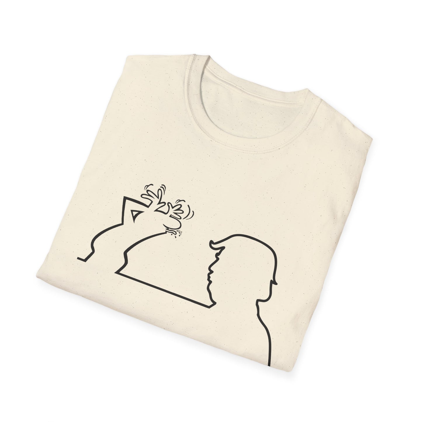 La Linea Funny Unisex Softstyle Top, Retro Cartoon Shirt, Trump Humor