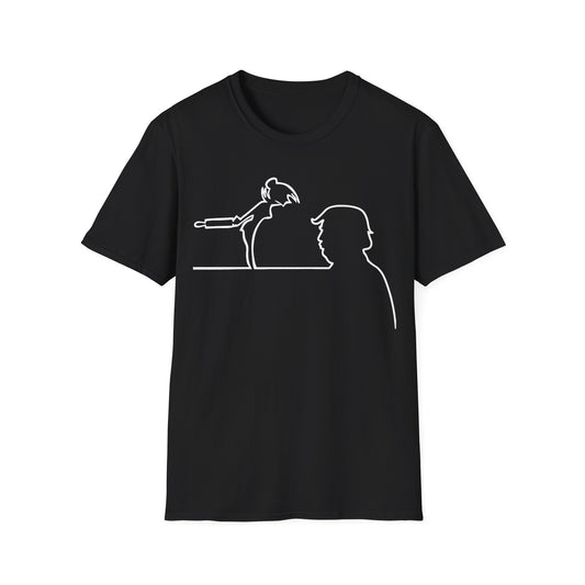 La Linea Funny T-Shirt, Nostalgia Tee, Unisex Softstyle Top, Retro Cartoon Shirt, Gift for 70s Kids, Birthday gift, MAGA, Trump Humor