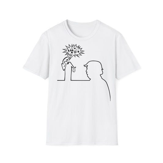 La Linea Funny T-Shirt, Nostalgia Tee, Unisex Softstyle Top, Retro Cartoon Shirt, Gift for 70s Kids, Birthday gift, MAGA, Trump Humor