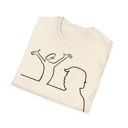 La Linea Funny Unisex Softstyle Top, Retro Cartoon Shirt, MAGA, Trump Humor